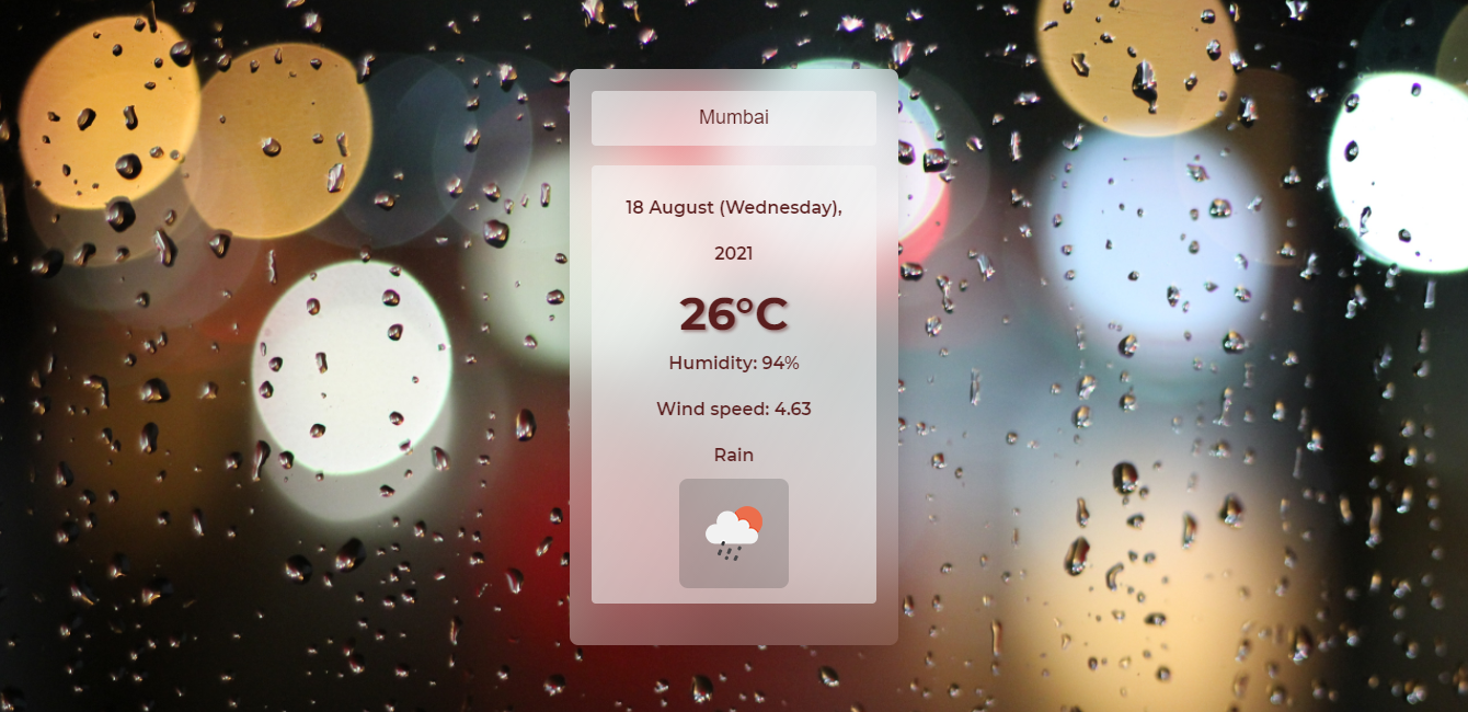 Climaticca is a weather app, made using HTML, CSS, and JavaScript